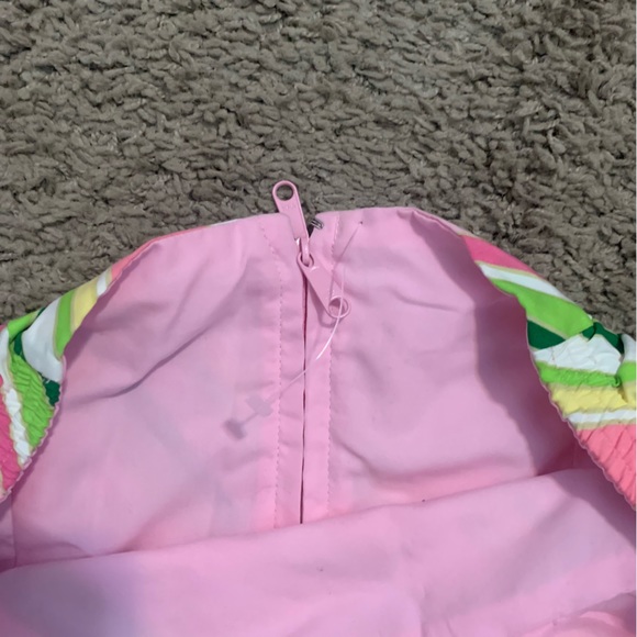 Reversible Halter Dress Large Striped Floral Print - Picture 3 of 7